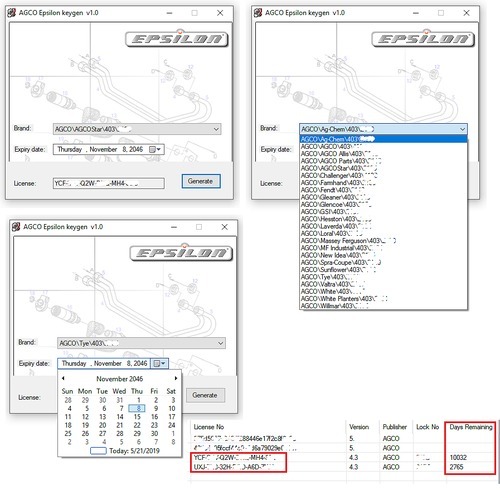Product picture AGCO Epsilon Security Key generator